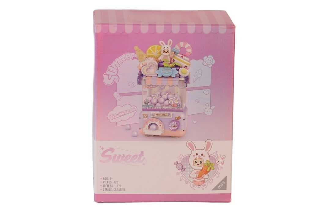 LZ1679 Sevimli Gashapon Makineleri MOR  BLOCK OYUNCAK 428 PRÇ