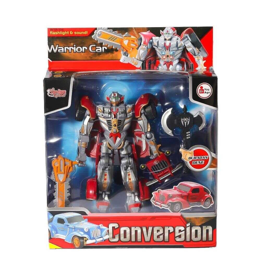 Nessiworld HW-668-1-2 Işıklı Dönüşebilen Robot Araba -Vardem