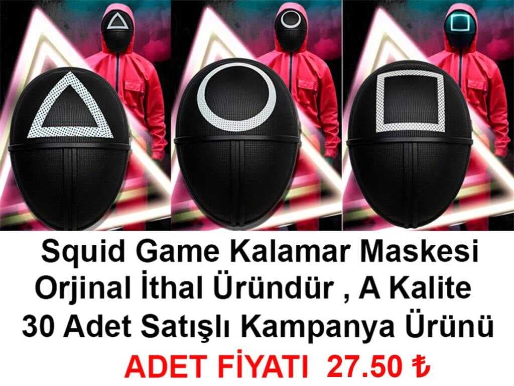 Nessiworld   Squid Game Maskesi 3 Model Toplam 30 Adet İthal Orjinal A Kalite Maske - Kampanya Ürünü