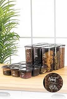 Vienev Vienev Beyaz Serigrafi Etiketli 18Li Peggy Kare Erzak Saklama Kabı 9X(0,55 Litre - 1,75 Litre) Antrasit