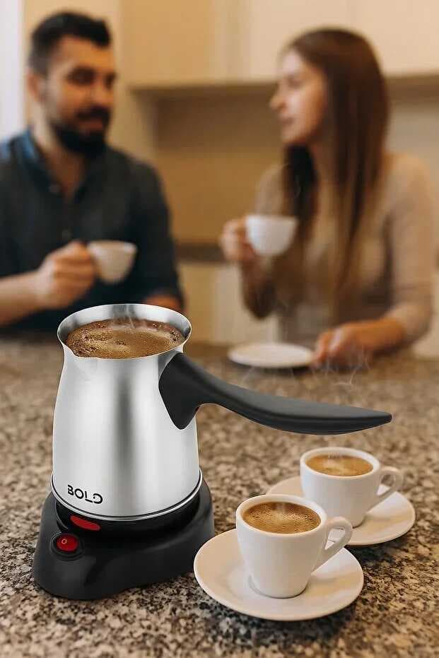Bold Elektrikli Türk Kahve Pişirme Makinesi Inox Paslanmaz Çelik Cezve (5430)