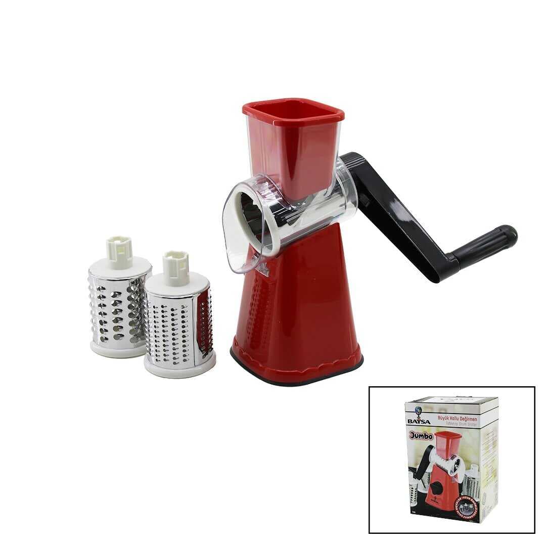 BÜYÜK JUMBO KOLLU DEĞİRMEN - RENDE DOĞRAYICI 3 PCS ÇELİK BAŞLIK (5430)