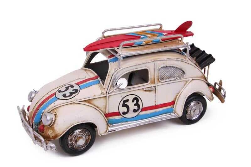 Dekoratif Metal Araba Çerçeveli ve Kumbaralı Hediyelik (3092W) (477477)