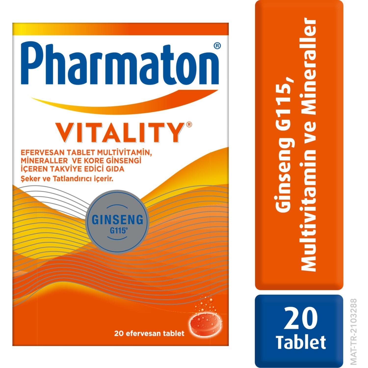 Pharmaton Vitality Efervesan 20 TABLET