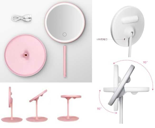 Led Işıklı Dokunmatik Makyaj Aynası 3 Kademeli Işık Ayarlı