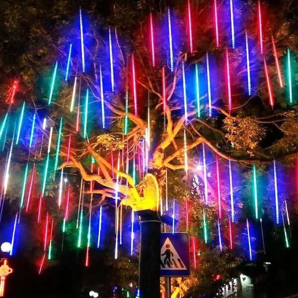 Solar Meteor Tüp Bahçe Dış Mekan Aydınlatma LED 8 Adet