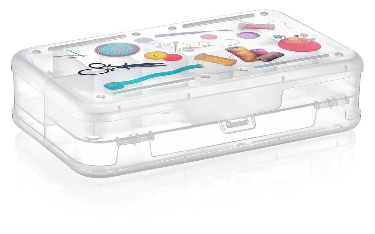 Çift Taraflı Bölmeli Hobi Dikiş Kutusu Ardunio Malzeme Kutusu (4767)