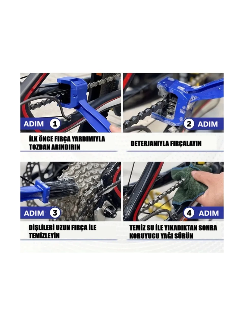 Motorsiklet Bisiklet Zinciri Temizleme Fırçası Çift Taraflı