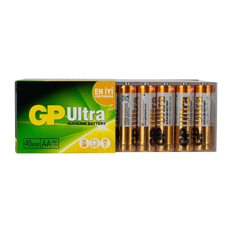 GP 15AU R6 ULTRA ALKALİN KALEM AA 40 LI PAKET FİYAT (4767)