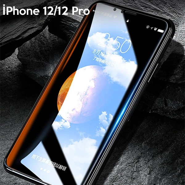 WK İPhone 12/12 Pro 6.1 Kingkong Curved Tempered Cam Ekran Koruyucu-(5775)