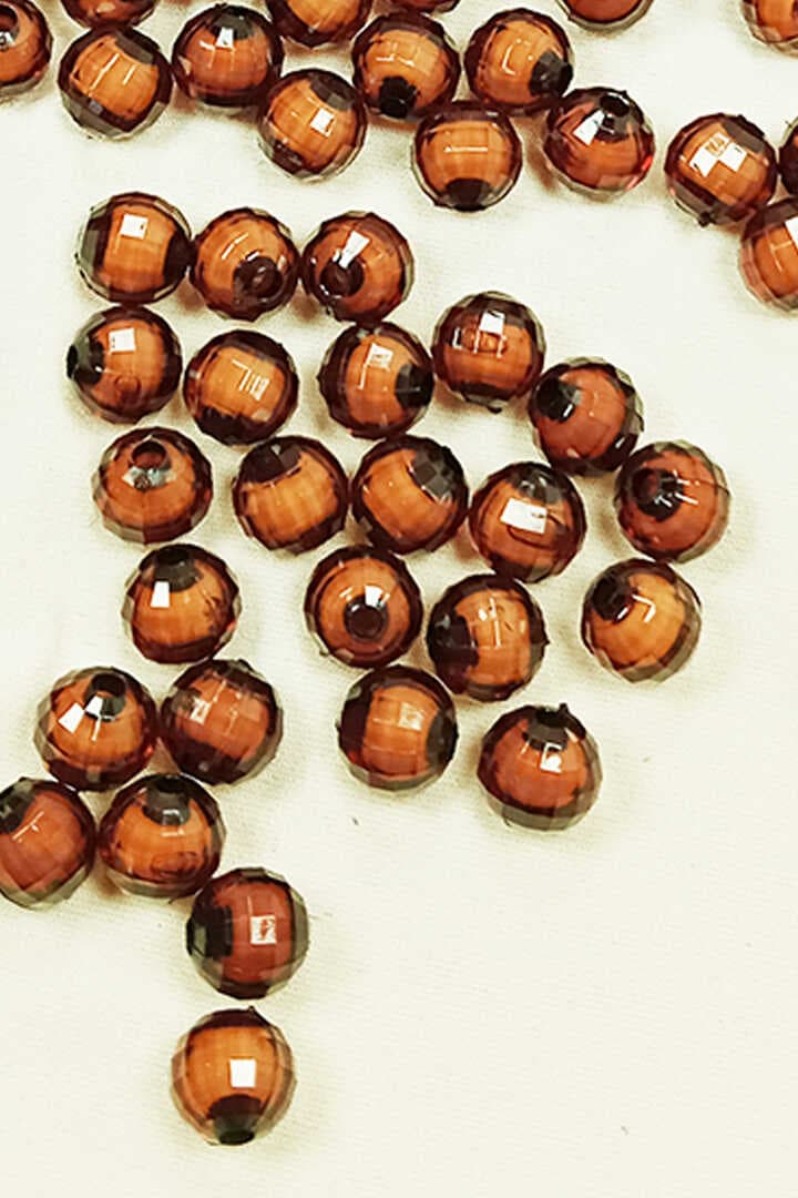 Dünya Boncuk İçten Boncuklu Bileklik Çanta Boncuğu 10 mm 50 gr Kahverengi - BNC462