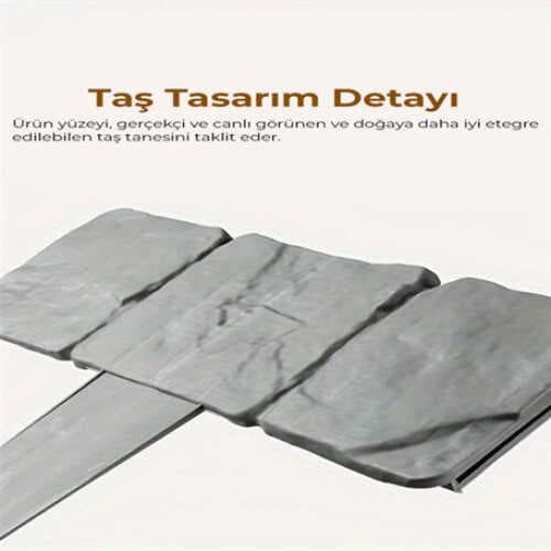 3'LÜ TAŞ GÖRÜNÜMLÜ BAHÇE ÇİTİ