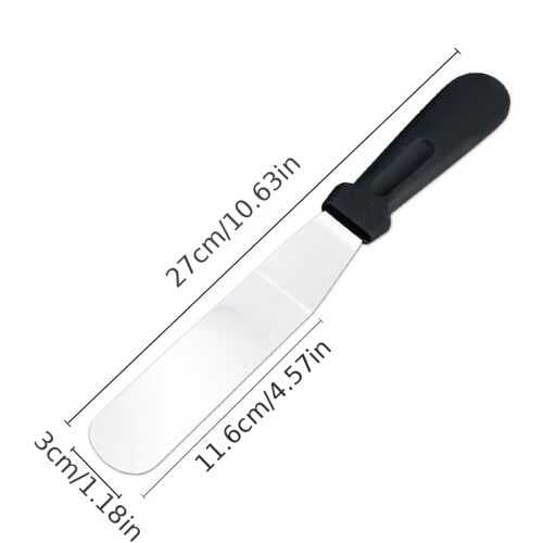 Paslanmaz Çelik L Tipi Pastacı Spatulası