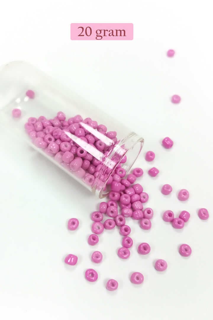 Dökme Cam Kum Boncuk Büyük Boy (6/0) 4 mm - 4 Renk - Toplam 80 Gram - BNC410