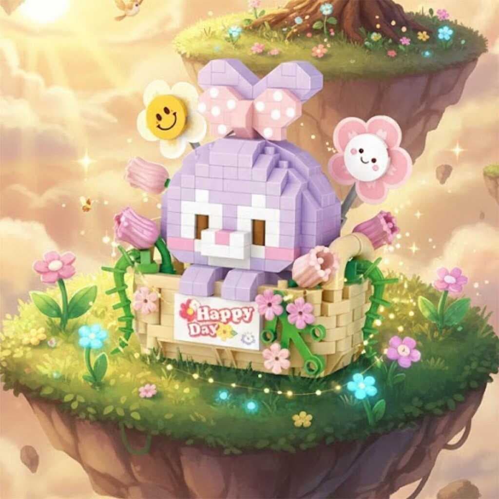 LZ-8805  MOR TAVŞAN 400 PARÇA BLOCK OYUNCAK