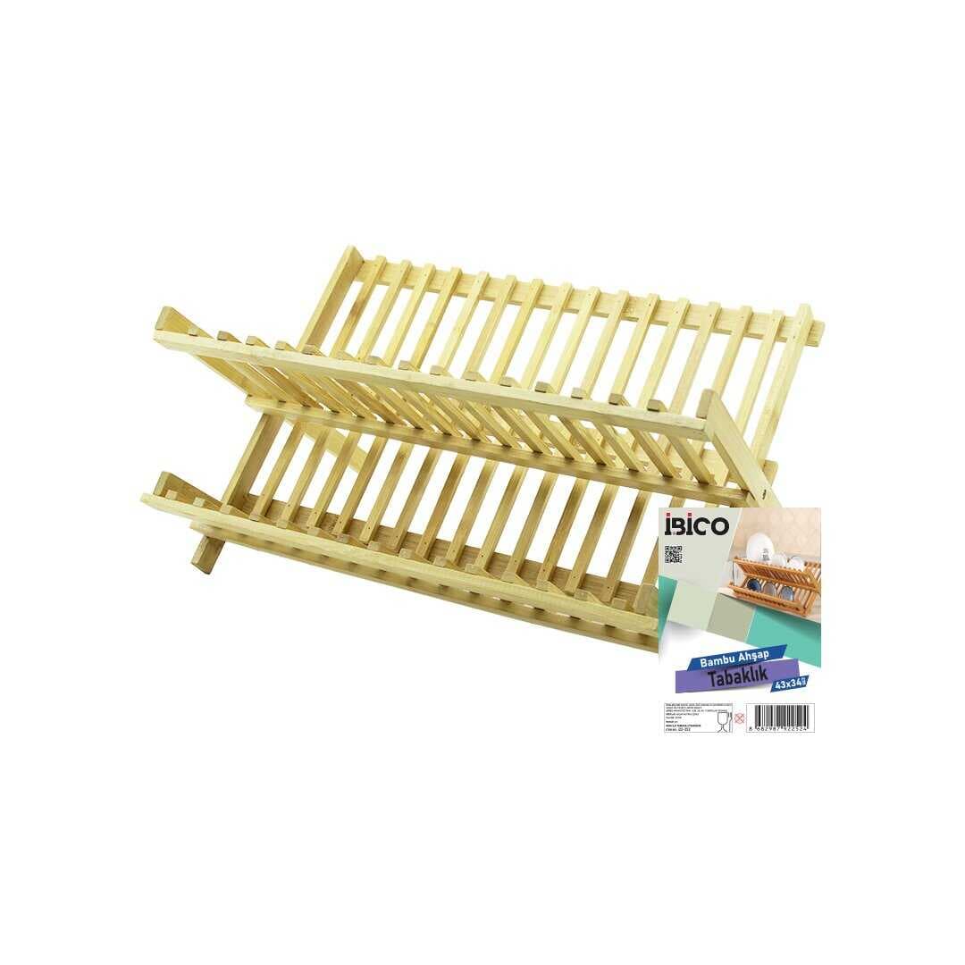AHŞAP BAMBU BULAŞIK - TABAKLIK TEZGAH ÜSTÜ 43X43CM (5430)