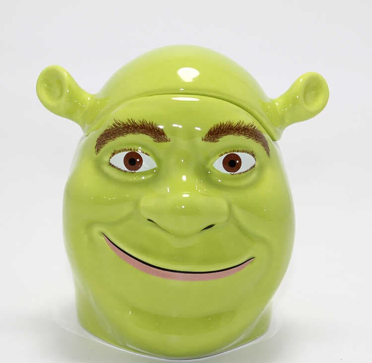 3D Shrek Tasarımı Porselen Kupa Bardak (Büyük Boy)