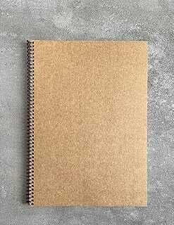 Fark Taıtım Kareli Spiralli ot Defteri, A4 Boyut (21x29,7 cm), 60 Yaprak, 90gr. Ivory Kağıt, Ofis İçi İdeal (Kahveregi Kapak)