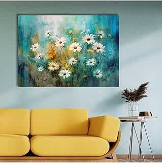 GAAGART Tekli Yatay Kavas Tablo Yüksek Kaliteli Pastel Papatyalar 100 x 70 gartM8505