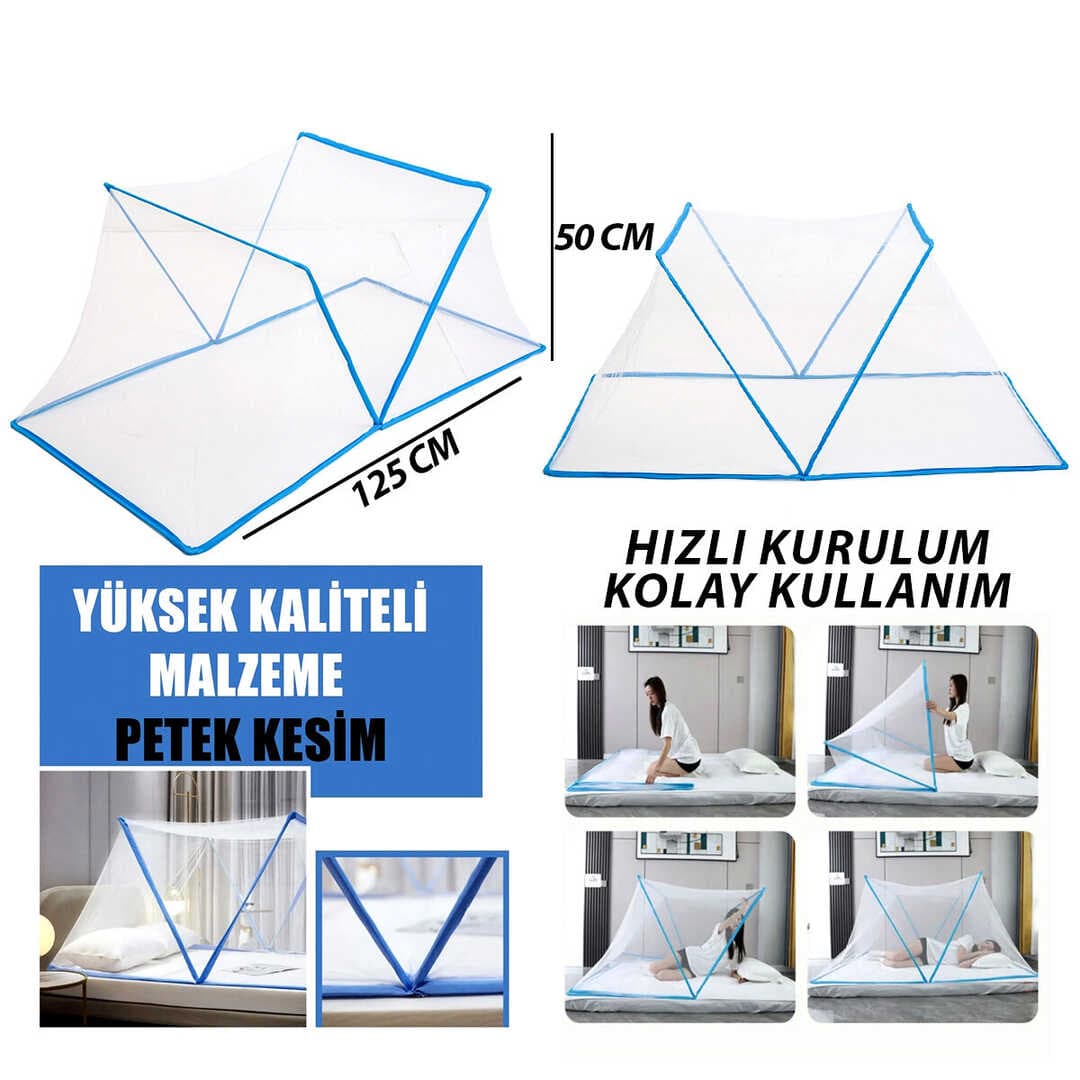 SİNEK KORUYUCU CİBİNLİK - TÜL ÇOCUK - BEBEK PORTATİF KULLANIM 50X125CM (5430)
