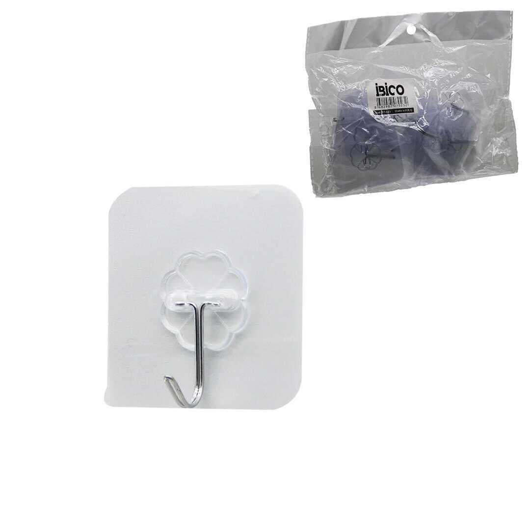 ASKI 10PCS TEKLİ METAL UÇLU MİKA KRİSTAL PLS. TABANLI ŞEFFAF PVC YAPIŞKANLI MONTAJ (5430)