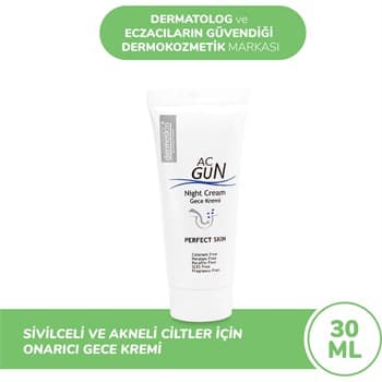 Dermoskin Acgun Sivilce ve Akneli Ciltler için Onarıcı Gece Kremi 30 ML