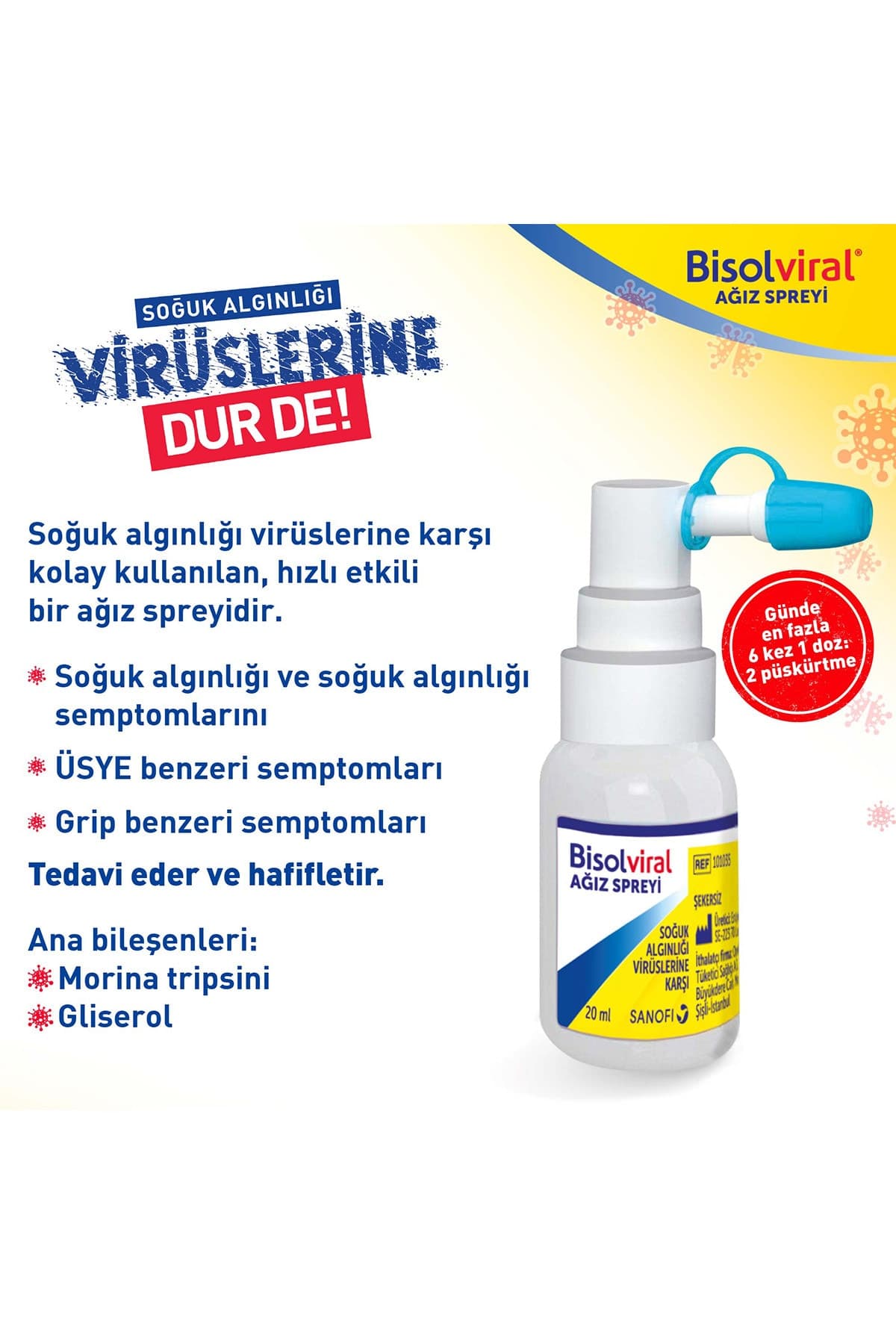 Bisolviral Ağız Spreyi 20 Ml