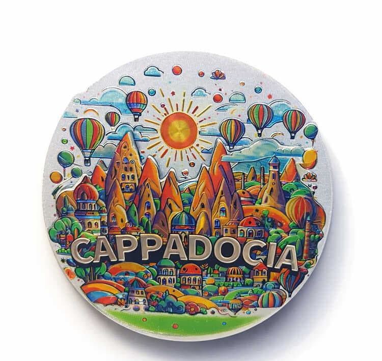 Kapadokya Temalı Silikon Buzdolabı Magneti Model 3