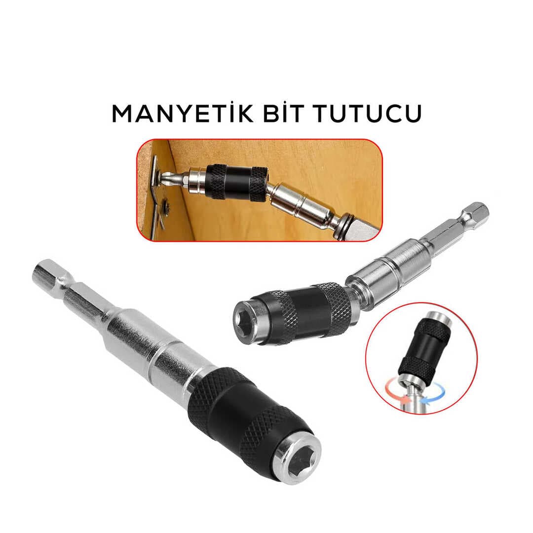 MAFSALLI MANYETİK BİTS TUTUCU 1/4 DÖNER BAŞLIK = 0-20° (5430)