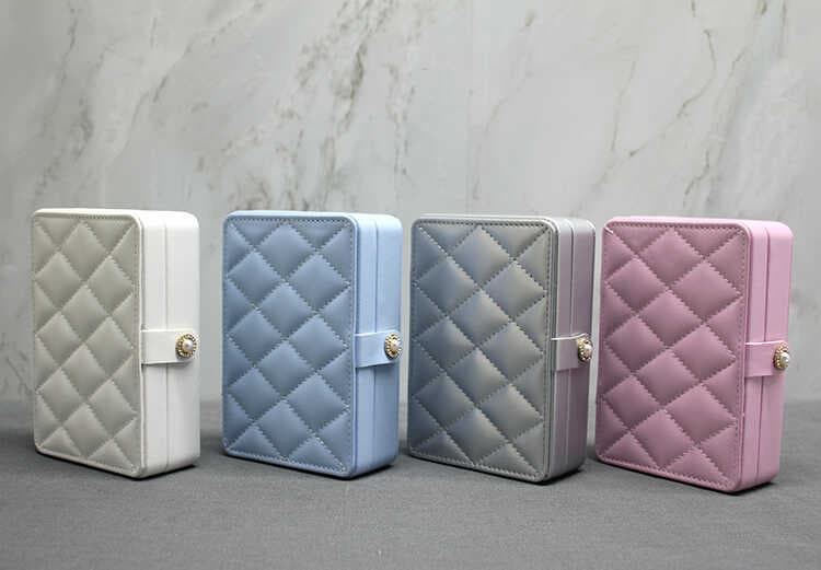 16x11 cm Deri Kaplamalı Makyaj Ve Takı Kutusu