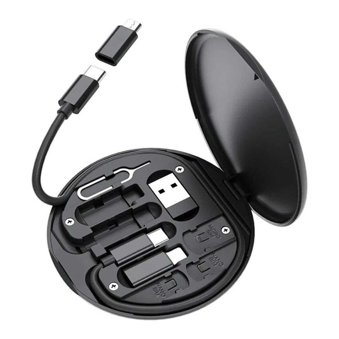 60w Destekli Kablo Kutusu Seyahat Kablo Seti 5&amp;apos;i 1 arada USB Type-C Şarj Kablosu Seti (5430)