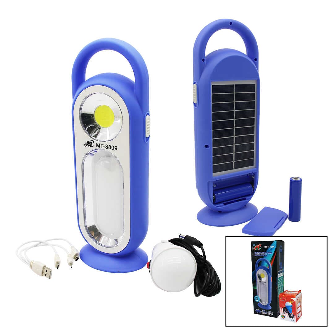 3IN1SOLAR - PİLLİ - USB ŞARJLI - FENER IŞILDAK POWERBANK LED - COB - SEYYAR AMPUL (5430)