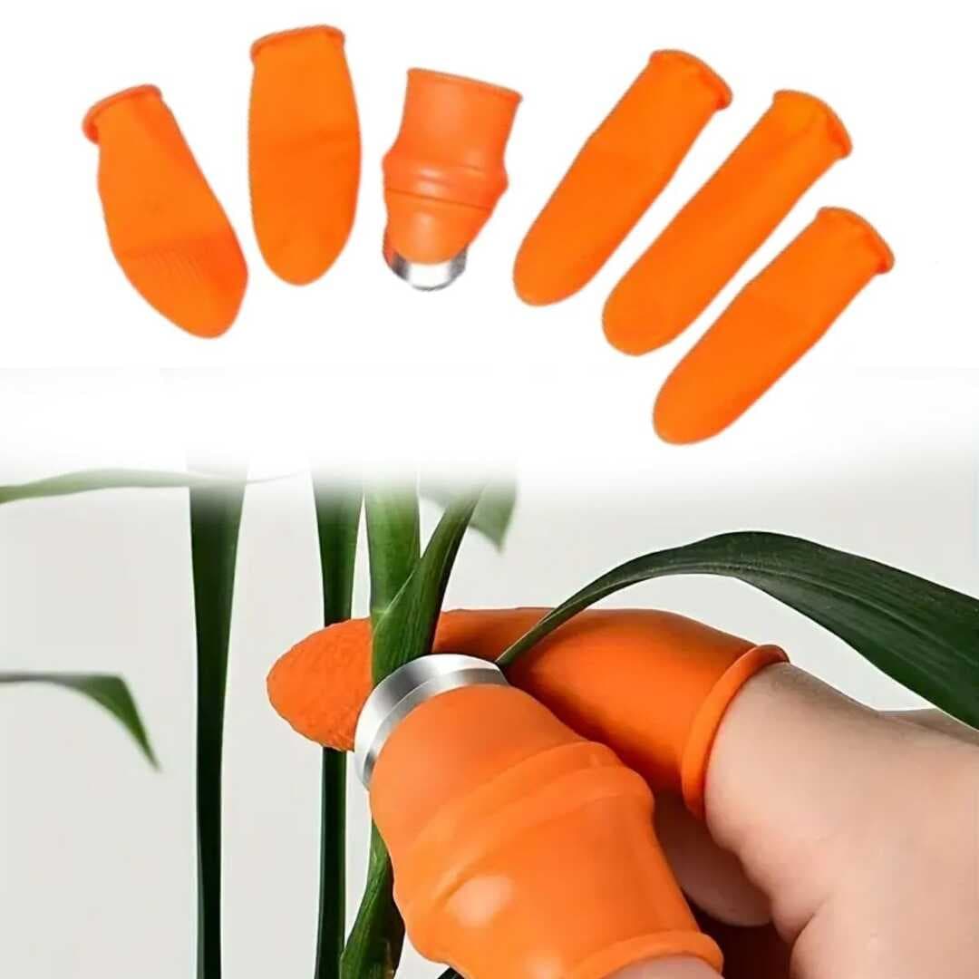 5 Parça Pratik Parmak Koruyucu 1 Parça Baş Parmak Bıçaklı Eldiven Sebze Meyve Soyucu Kesme Ayıklayıcı Silikon Set (5430)