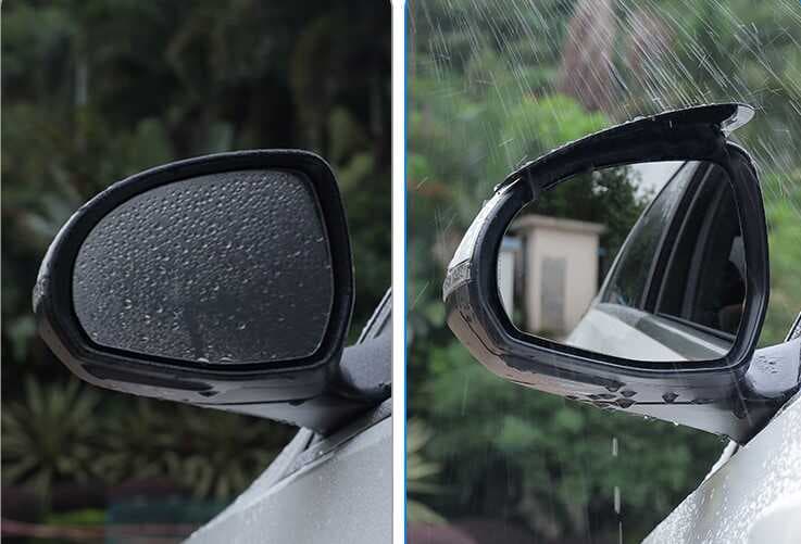 Nessiworld Araba Ayna Yağmur Koruyucu Siper Karbon Desenli