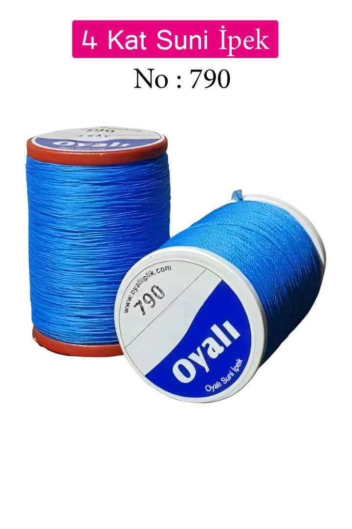 Oyalı 4 Kat Suni İpek İplik İğne Oyası Boncuk İpi Tığ Oyası No:790