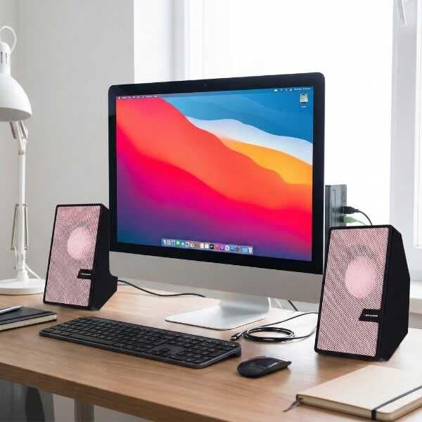 Pembe USB 2.0 + 3.5mm USB Hoparlör