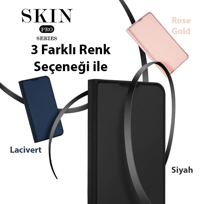 Dux Ducis iPhone 14 Plus 6.7 Kılıf Skin Pro Series Flip Cover Kapaklı Kılıf-(5775)