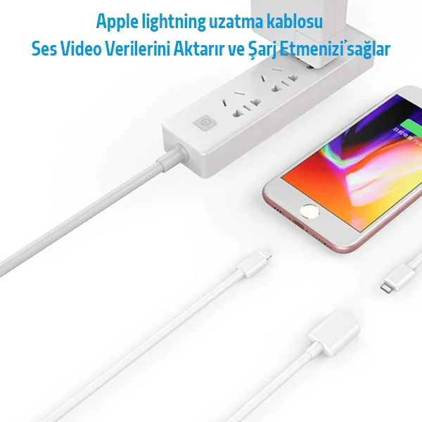Ally Apple İPhone Lightning Uzatma Kablosu 2 Metre-(5775)
