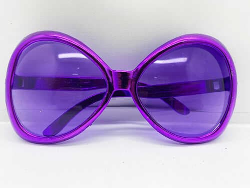 Yeşilçam Temalı Parti Gözlüğü Mor Renk 7x16 cm (5430)