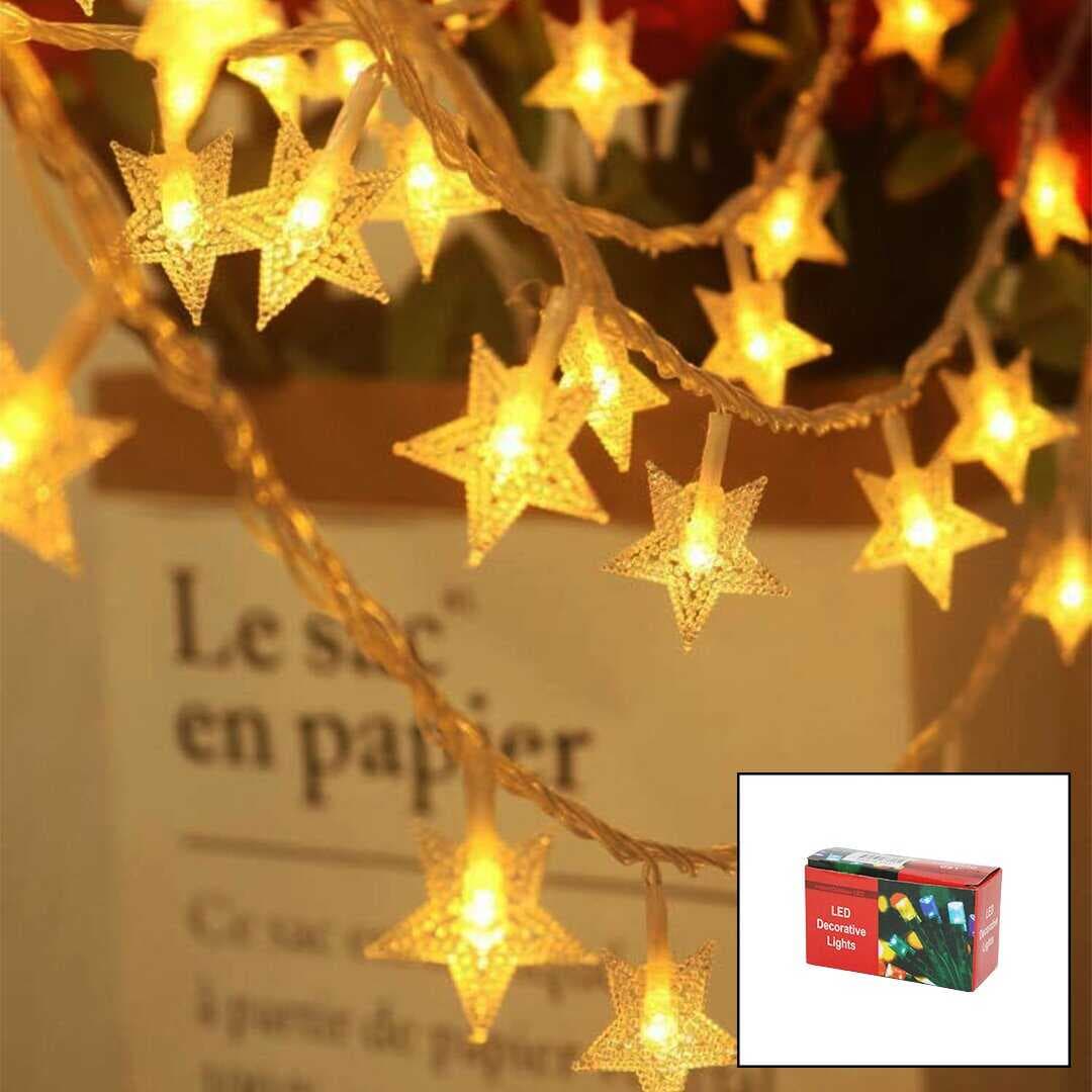 GÜN IŞIĞI - YILDIZ 3MT PİLLİ 2 FONKSİYONLU PERİ LED - DEKOR LAMBA (5430)