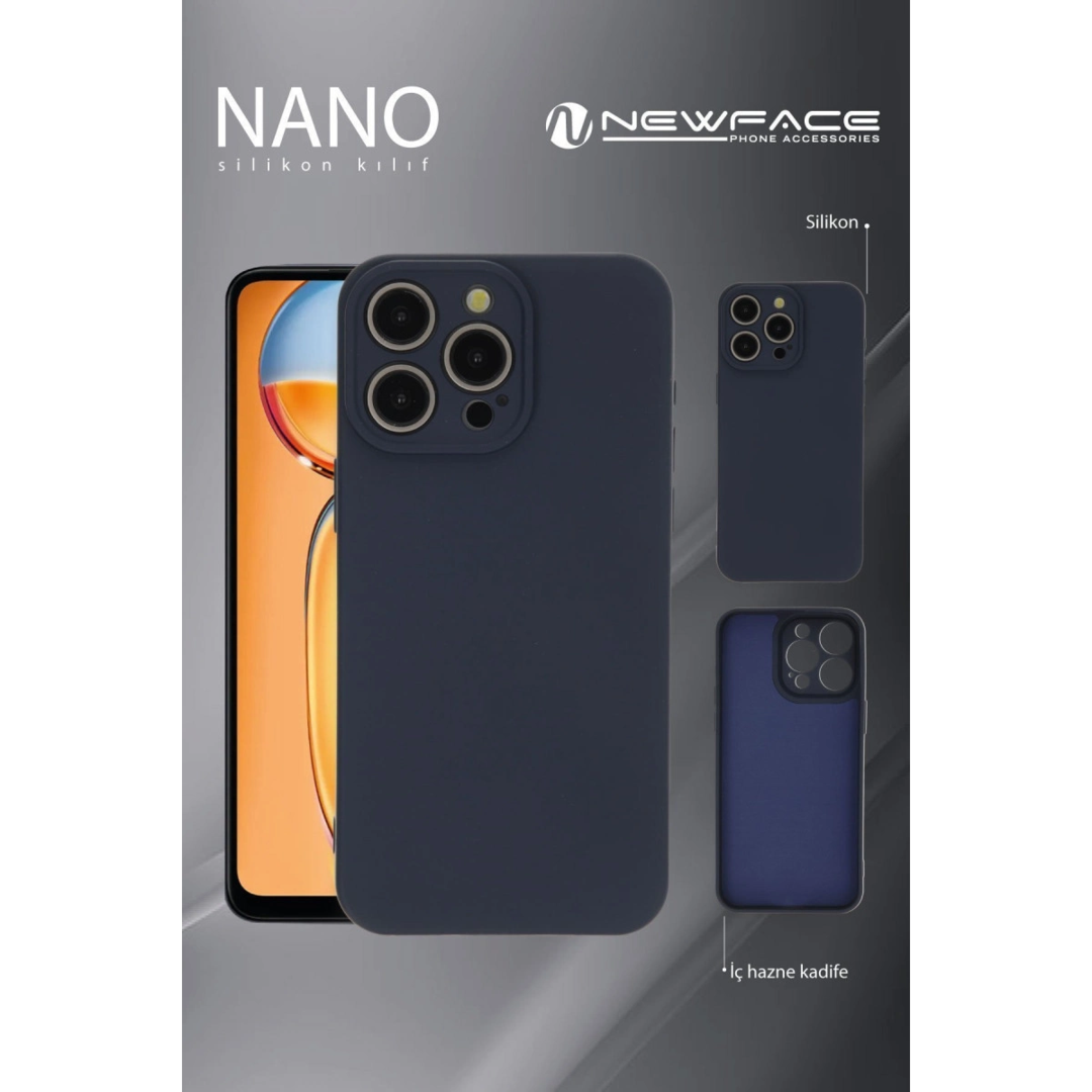 Apple İphone 16 Kılıf Nano İçi Kadife Silikon - Lacivert