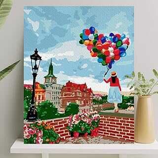 Palmiye Hobi Saat Sayılarla Boyama Tuval Seti Fırça Boya Dahil (Çıtalı) 40x50 CM - Galata