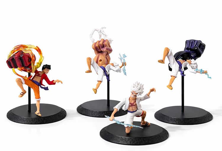 Anime One Piece Luffy Figürü 4'lü Set