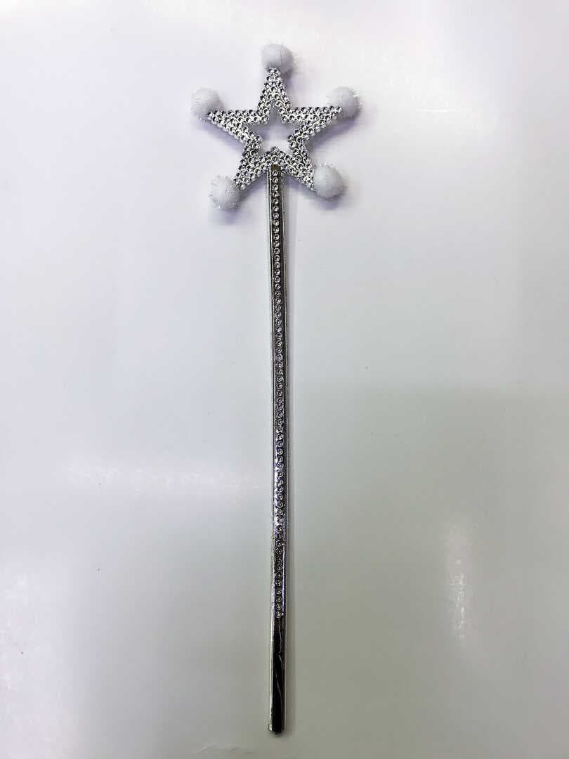 Yıldız Peri Asası Sihirli Değnek Beyaz Ponponlu (5430)