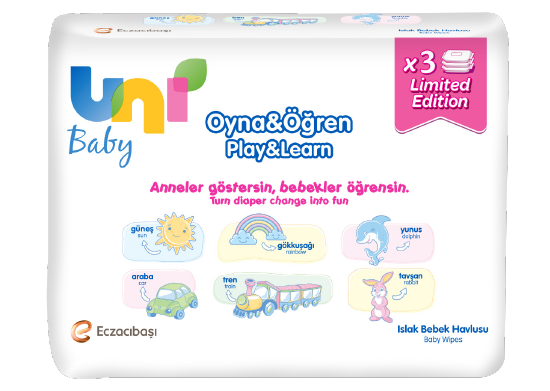 Uni Baby Oyna Öğren Bebek Islak Mendili 156 Yaprak