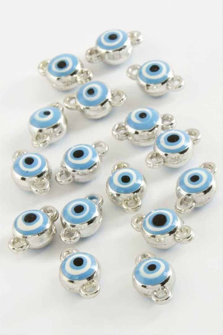 Nazar Çift Kulplu Mineli Bileklik ve Kolye Ucu Aparatı 1 Adet