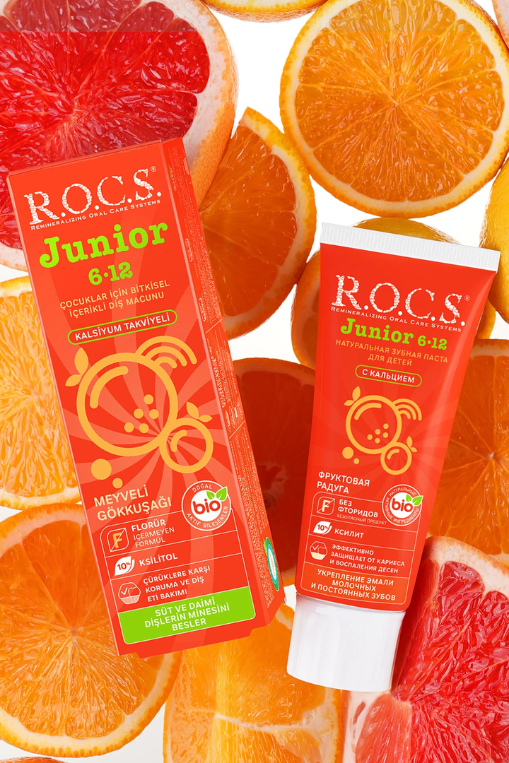 R.O.C.S. Junior Diş Macunu 6-12 Yaş 60 ml Meyveli Gökkuşağı