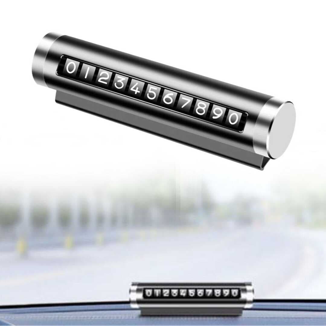 Alüminyum Kasa Siyah Renk Çevirmeli Araç Içi Telefon Numaratörü Park Oto Numaratörü (5430)