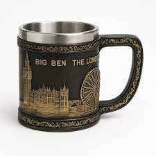 Londra Detaylı Çelik Kupa