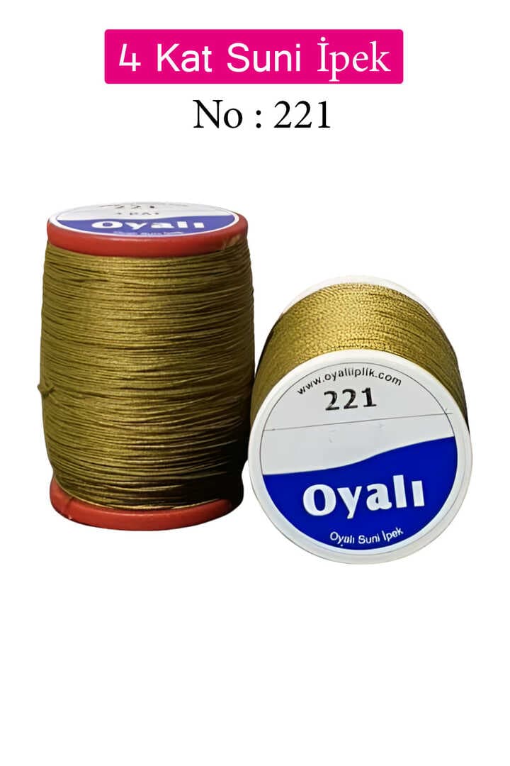 Oyalı 4 Kat Suni İpek İplik İğne Oyası Boncuk İpi Tığ Oyası No:221